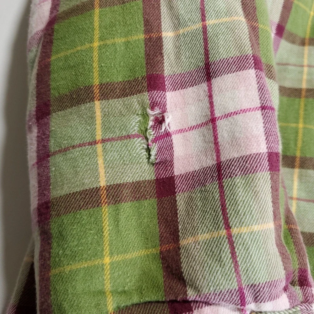 Boden Plaid Sherpa Lined Button Jacket 11-12Y